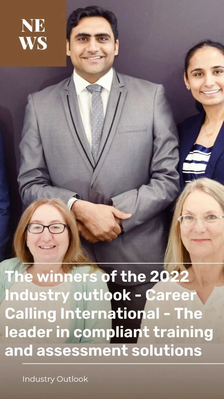 Winner of the leader in compliant training and assessment solutions - Industry Outlook Awards